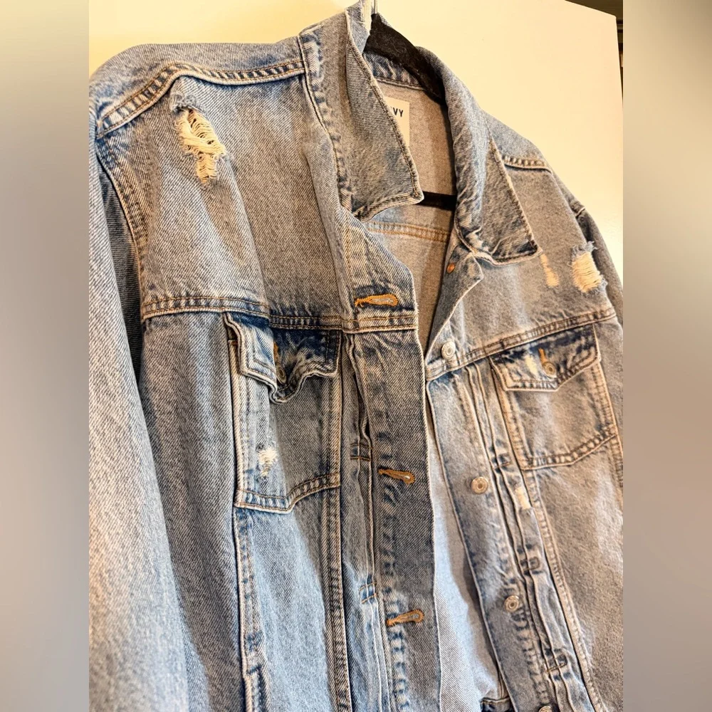 Distressed denim jacket - Picture 3 of 3